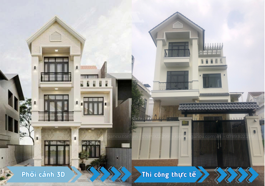 Thiết kế thi công xây dựng biệt thự trọn gói