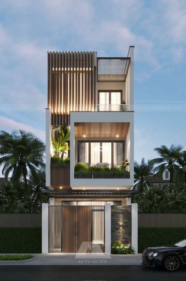Mẫu thiết kế nhà hướng Tây Nam đẹp với giải pháp cản nắng khi bố trí lam chắn nắng