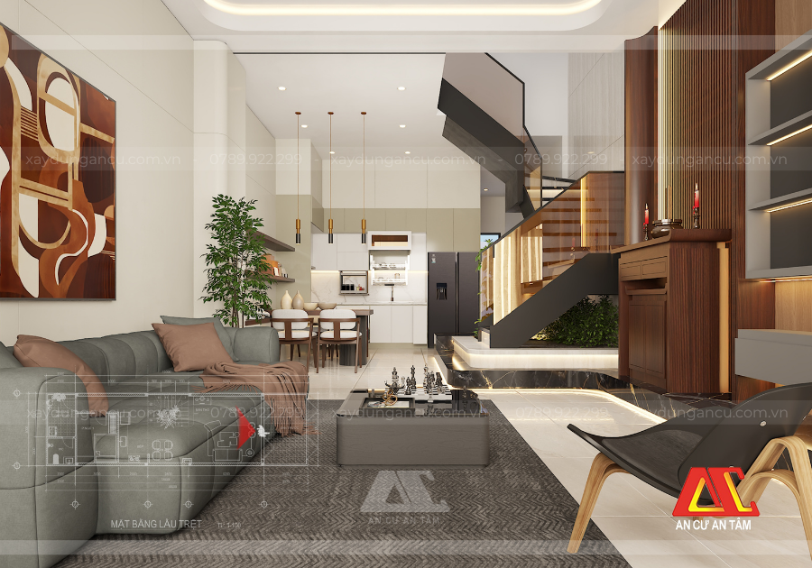 Thiết kế thi công nội thất nhà phố