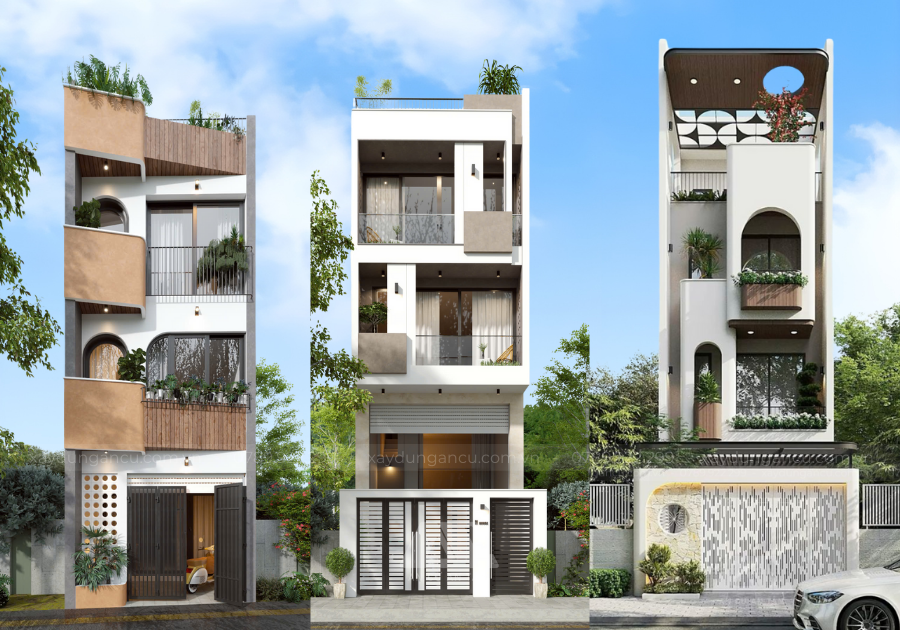 10+ mẫu nhà phố hiện đại 1 trệt 2 lầu đẹp nhất 2025