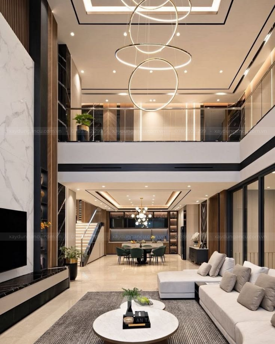 Thiết kế gác lửng thông minh giúp mở rộng gấp đôi diện tích sử dụng cho nhà 50m2.