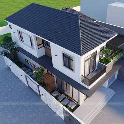 Biệt thự 2 tầng mái Nhật sang trọng, đẳng cấp