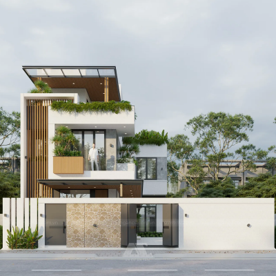 Mẫu thiết kế nhà 3 tầng 10 x 19 m
