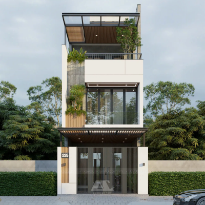Mẫu thiết kế nhà phố 3 tầng sang trọng như villa