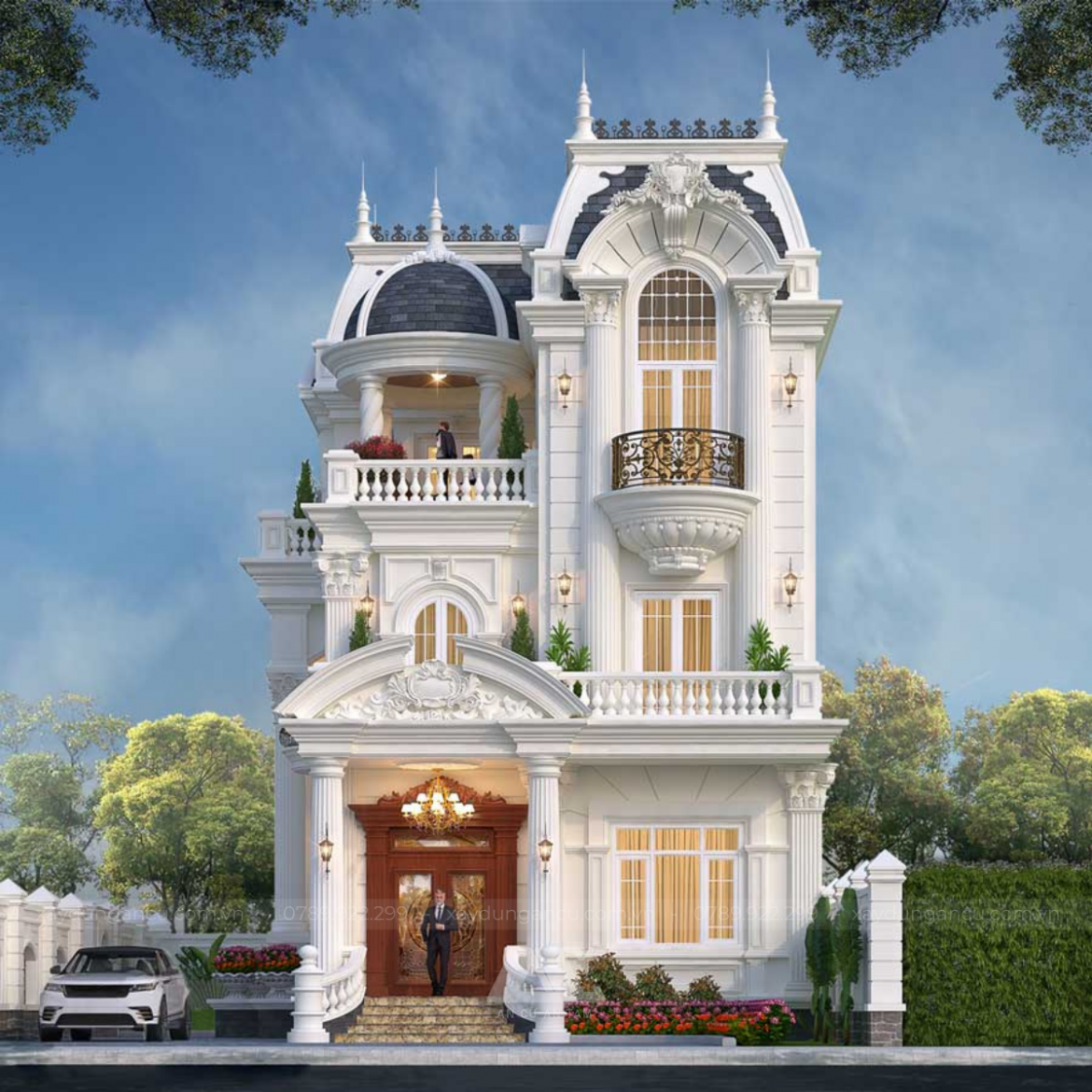 Thiết kế xây dựng nhà phố 5 tầng