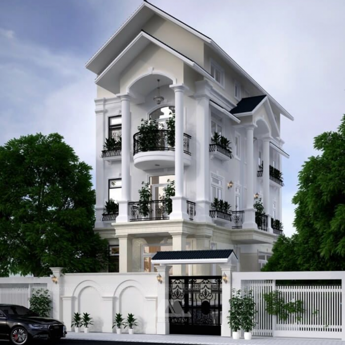 Thiết kế xây dựng nhà phố 6 tầng